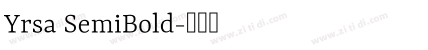 Yrsa SemiBold字体转换